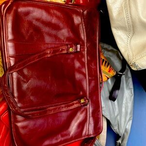 Ox Blood Red Vintage Bag perfect for iPad or laptop
